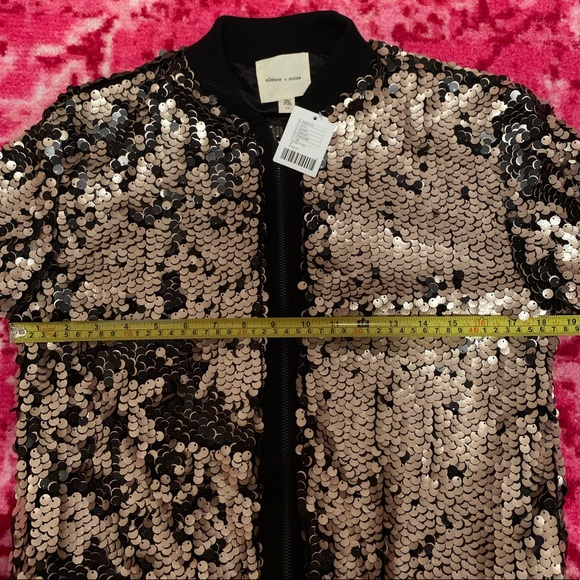 NWT Urban Outfitters Sequined Bomber Jacket - Picture 7 of 7